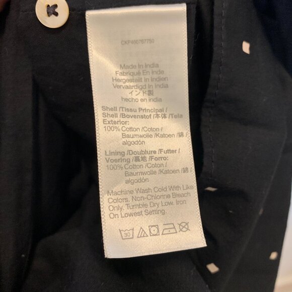 Women's Madewell Button-Front Tie-Waist Mini Dress in Square Spot Size XL - Picture 5 of 6